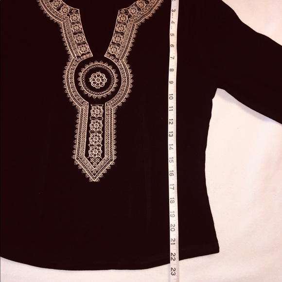 Nygard black tunic, Sz M - Picture 2 of 8